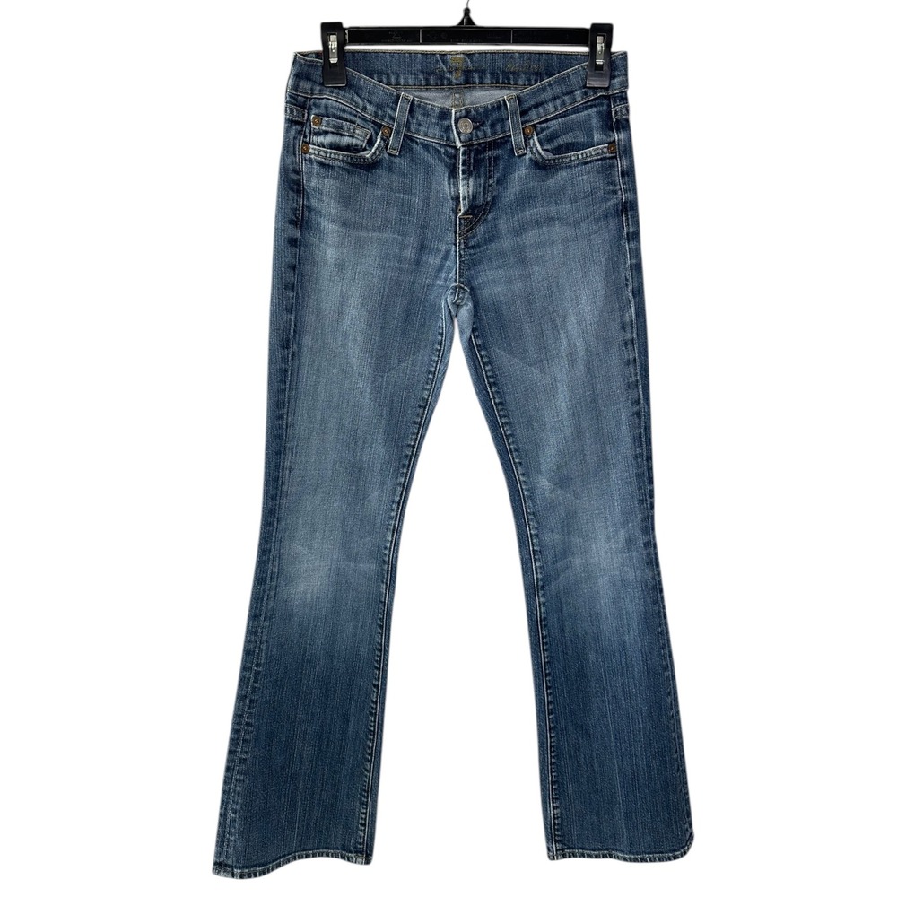 7 For All Mankind Kimmie Bootcut Jeans Women 26 Blue‎ Denim Mid Rise Made in USA